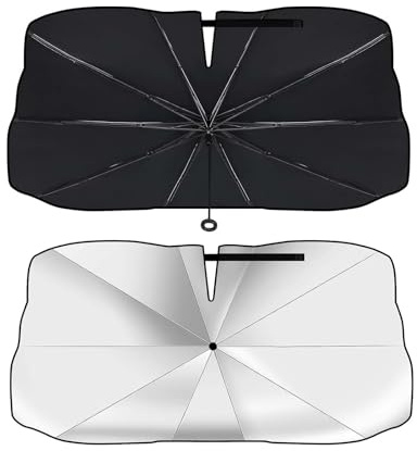 Pare-Soleil Voiture pour Toyota RAV4 RAV 4 2019-2024, Parapluie Pare-Soleil Pare-Brise avec poignée réglable en Cordon Protection UV et Thermique Efficace