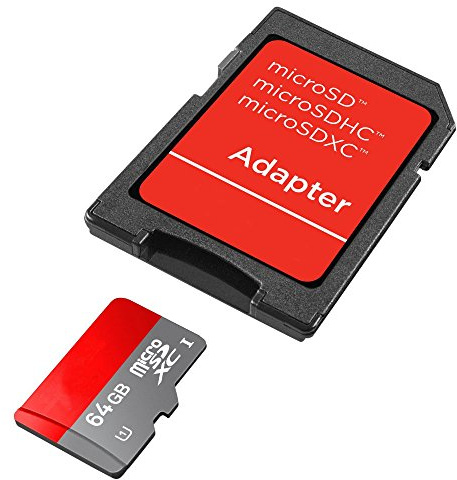 Trade-Shop 64GB Micro SD SDXC Speicherkarte Karte Memory Card + SD-Adapter für Hisense A1 A2 C1 C30 F20 Infinity Elegance 1 King Kong 2, Homtom HT10 HT17 HT6