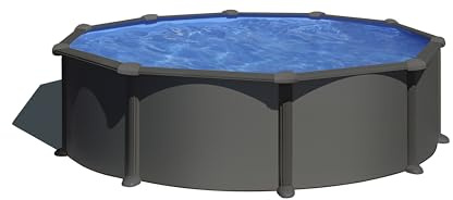 Gre Piscine en Acier Ronde Louko Grafito Con iltro Arena 460x132 cm