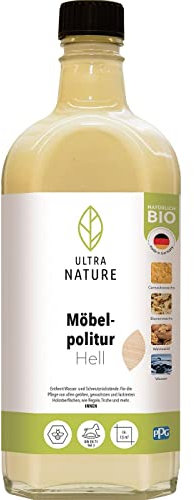 ULTRA NATURE Möbelpolitur 0,25L, Hell, Bio, Lösemittelfrei, Möbelpflege