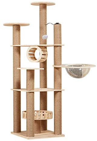 SMSOM Harte große Katzenbaum Unterhaltung Spielplatz Möbel für Katzen & Kätzchen - Katzenstreu Luxus große Katze springende Plattform