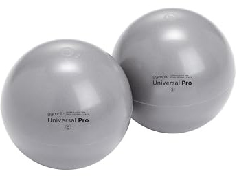 GYMNIC Universal Pro Small set da 2 palline Ø 10 cm grigie per Pilates, Yoga e massaggio miofasciale, ideali per rilassamento e mobilità muscolare