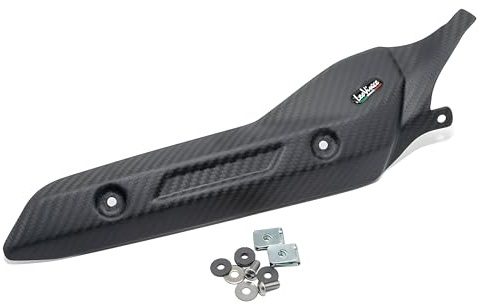 LeoVince Hitzeschild Auspuffblende E4/E5 kompatibel mit KTM SMC 690 R ABS | Gewicht 0,06 kg, Carbon, schwarz, OEM 80025 kompatibel mit KTM SMC 690 R ABS 2019-2024, KTM Enduro 690 / R 2019-2024