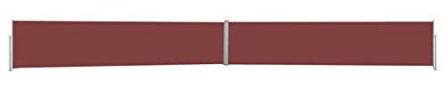 ZEYUAN Ausziehbare Seitenmarkise, Sichtschutz Terrasse, Windschutz Terrasse, Terrassen-sichtschutz, Trennwand Balkon, Markise Seitenwand, 170x1200 cm Braun
