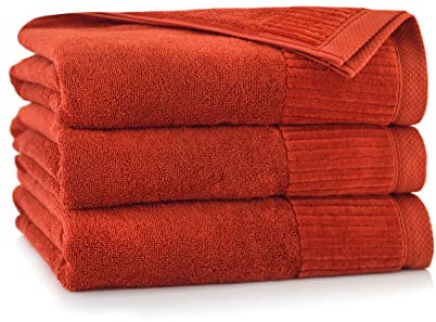 ZWOLTEX Pastel Design Handtuch Sets - Badetuch - Handtuch - Gästetuch I 100% Ägyptischer Baumwolle I Sammlung LISBONA - LISBONA 517 Copper 1x(30x50 50x90 70x140)