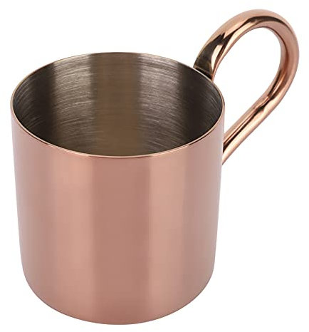 300ml Stainless Steel Cocktail Cup,Double Wall Whiskey Glass with Handle,Wine Milk Beer Mug Home Party Bar Equipment