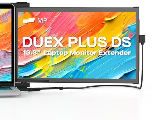 Monitor Portatile per Laptop, Mobile Pixels Duex Plus DS 13,3” FHD 1080p, USB-C/HDMI Plug-and-Play, Compatibile con Windows/macOS/Android/Switch