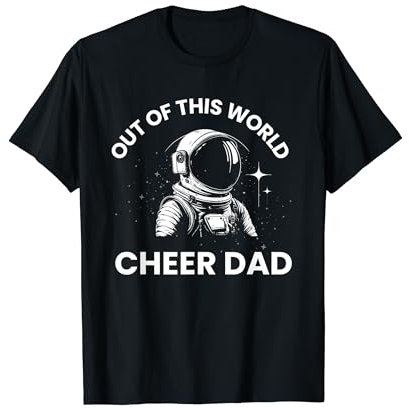 Cheer Dad Cheerleading Space T-Shirt