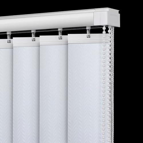 X1NGFU Weiß Vertikaljalousie Lamellenvorhang nach Maß,Vertikal Verdunkelungslamellen,Lamellen Jalousie Schiebevorhang,verdunkelnd Wandmontage Sichtschutz,Anpassbar,Breite X Höhe (60cm x 120cm)