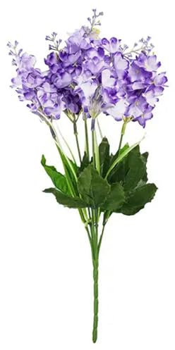 GeRRiT Delicado ramo de simulación decorativo, resistente a los rayos UV, ramo de flores de jacinto falso, accesorios para fotografía, color morado claro
