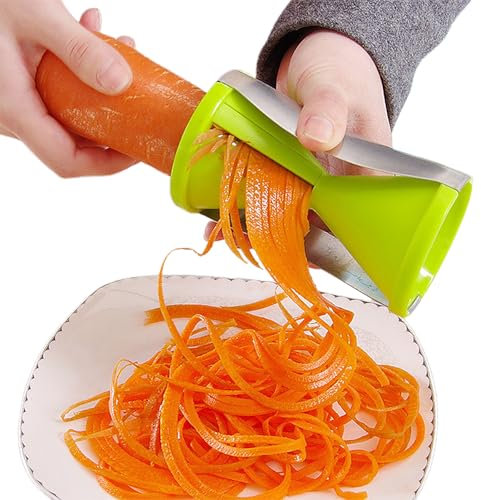 Spiralizer for Vegetables & Manual Graters, Stainless Steel Zucchini Spaghetti Maker，Spiralizer Included Ideal for Vegetable & Fruit Slicing