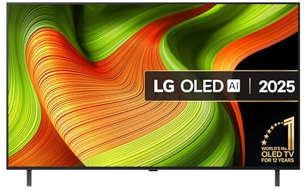 LG OLED55B56LA 55-Inch OLED AI 4K UHD Smart TV, (α8 AI Processor, Dolby Atmos, Freeview Play and Amazon Alexa, 120Hz) [Model 2025]