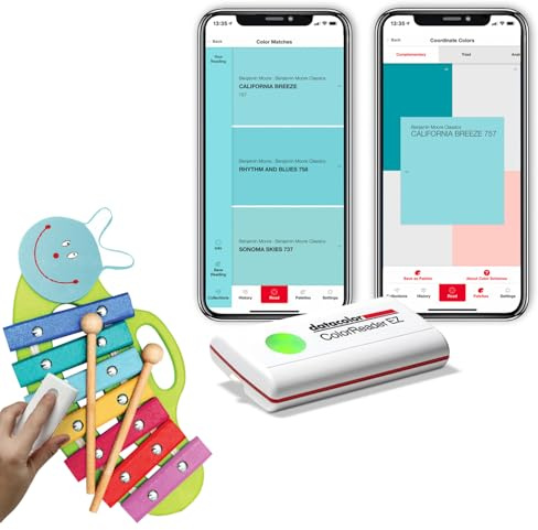 Datacolor ColorReader EZ - Outil Portable de Correspondance de Couleurs - Scan Instantané CIELAB, RGB, HEX et Coordination de Couleurs - Version 2025
