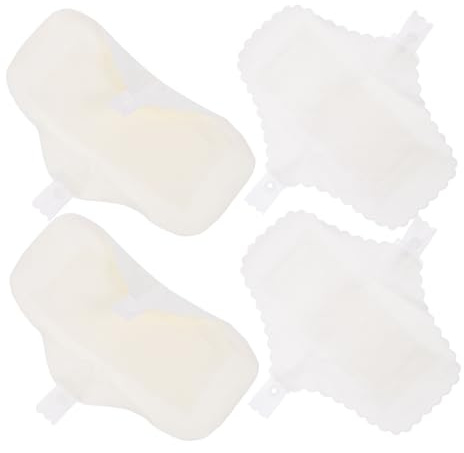 BESTYASH 4pcs Reusable Cotton Menstrual Pads Skin-Friendly Feminine Pads for Women Absorbent Sanitary Overnight Use