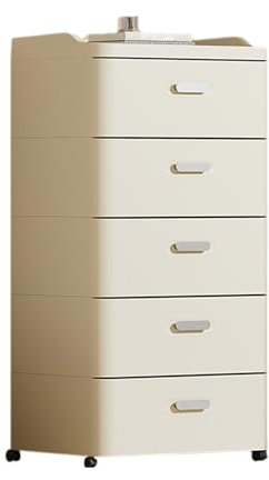Druckertisch mit Rädern Kunststoff Rollwagen Aktenschrank Mehrschichtige Aufbewahrung Rollcontainer mit Schubladen Organizer für Büro Zuhause(52 * 40 * 102.5cm)