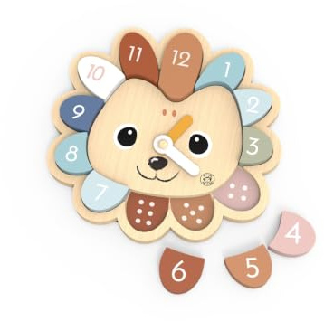 Speedy Monkey 691047 Lernuhr Igel, Motorikspielzeug für Kinder ab 1 Jahr | Holzspielzeug für Kinder ab 1 Jahr