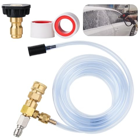 Erogatore regolabile del sapone per l'idropulitrice, corredo a valle dell'iniettore 4000Psi, 3/8 di innesto rapido collega l'iniettore chimico