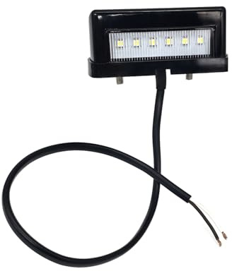 AOJO 1 x LED Kennzeichenbeleuchtung 12 V 24 V, Kalt Weiß 6500K Kennzeichenleuchten Wasserdicht für KFZ Anhänger LKW Motorräde