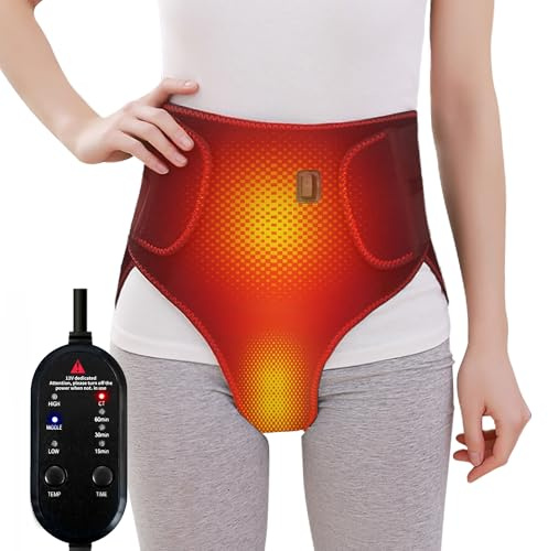 Almohadilla TéRmica Menstrual, Almohadilla Electrica, 3 Niveles Masaje Terapia Calor VibracióN, Parche Calentamiento Menstrual Mejorado, Alivia Eficazmente El Dolor Abdominal Y Los Calambres Menstrual