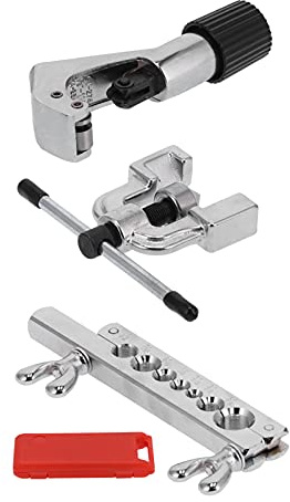 Set Attrezzi per Svasatura Tubazioni in Pollici CT - 1226 - Taglia e Svasatore per Rame, Alluminio e Acciaio Duttile, Kit Completo con Custodia - Ideale per Condizionatori e