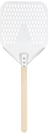 Zambuph Outils à Pizza en métal Durable, ustensiles de Cuisine indispensables : Pelle à Pizza perforée, transvasement Facile des Pizzas, Pains et gâteaux la Maison, Accessoires pour Four Pain.