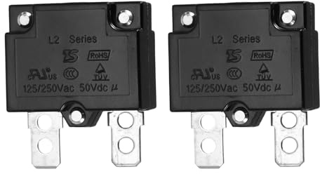 QUARKZMAN 2 Pcs Interruttore Termico A Pulsante 8Amp 125/250V AC 50V DC | Protettore Sovraccarico Termico Interruttore Termico, Con Ripristino Automatico, Per Auto Industriali