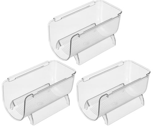 SHINEOFI 3 Soportes Apilables para Botellas de Agua y Vino, Organizador Transparente de Acrílico para Refrigerador, Botellero Compacto para Cocina y Despensa, Almacenamiento