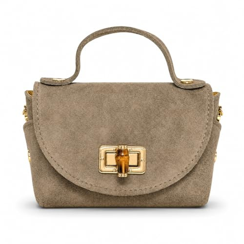 Ziona Kleine Damen Handtasche Echtleder – Elegante Umhängetasche Made Italy