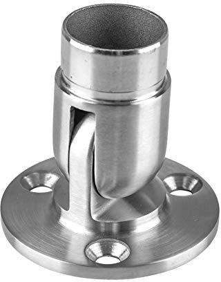 Cosch Edelstahl Gelenk mit Flansch 0° - 90° Gelenkstück Edelstahl V4A geschliffen K240 Ø 42,4 x 2,0 mm