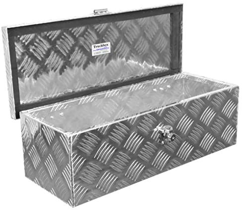 Truckbox D024 Deichselbox, Werkzeugbox, Alu Riffelblech, Alubox, Staukasten, Anhängerkiste - ca. 22 Liter