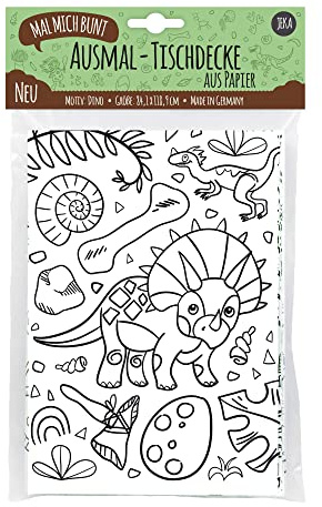 Ausmal-Tischdecke Dinosaurier, Papier-Tischdecke zum Ausmalen Dino, Ausmalbilder Dino, Ausmalen Dinosaurier, Mal Mich Bunt