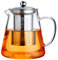 PARACITY Glass Teapot Stovetop 18.6 OZ, with Borosilicate Clear Tea Pot, with Removable 18/8 Stainless Tea Infuser, Teapot Blooming and Loose Leaf Tea Maker Tea Brewer for Camping, Travel