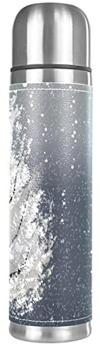 Isolierte Wasserflasche Edelstahl-Wasserflaschen Metall-Wasserflasche,Winterwald Hirsch