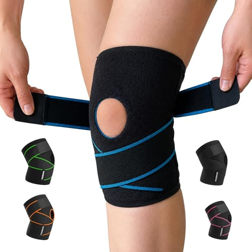 DINGIRA Kniebandage Damen & Männer – Verstellbare, atmungsaktive Bandage für Knieschmerz, Meniskus, Arthrose – Kniestütze, Knie Bandage, Knee Support, Knee Brace, Kniebandagen