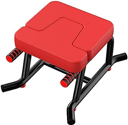 Volu Kopfstandhocker Yoga, Yoga-Inversionsstuhl Kopfstandbank Mit PU-Pads, Indoor-Sportübungsbank Fitnessgeräte Zur Linderung Von Müdigkeit Und Zum Aufbau des Körpers,Rot,Hilarious123