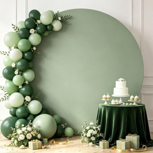 Fondo Redondo Verde Salvio 150 cm Simple círculo Puro Fondos de fotografía Cubierta Niño Niñas cumpleaños Decoración de Boda (sin Arco) Niños Estudio Adulto Retrato Prop