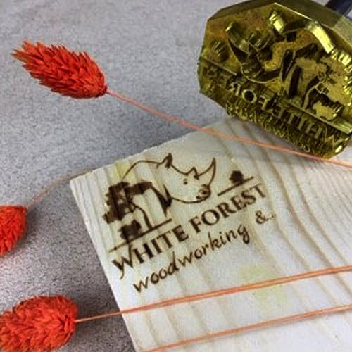 Custom Branding Eisen für Holz Branding Eisen Hitzestempel inklusive Griff handgefertigt von Design (5,1 x 5,1 cm)
