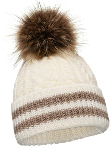 ELIMELI Damen Winter Mütze warme Strickmütze Wintermütze mit Bommel Strick Slouch Beanie Damen für Winter Bommelmütze Hergestellt in EU Farbenauswahl 19004