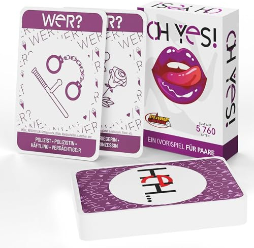 Private Games OH YES! Lila – Erotisches Kartenspiel für Paare ab 18 – Sinnliches Sexspiel & Erotikspiel mit 5.760 Szenarien – Erwachsene Spiele für Zweisamkeit & Fantasie – Spiel für Paare & Gruppen