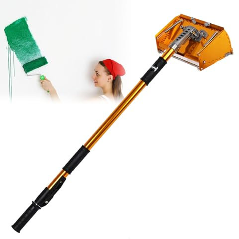Hydravex Verstellbares Trockenbau-Klebewerkzeug Aus Aluminiumlegierung Mit 98 cm ~ 180 cm VerläNgerungsgriff, Professionelles 10-Zoll-Klebewerkzeug, Ideal FüR Die Endbearbeitung Von TrockenbauwäNden