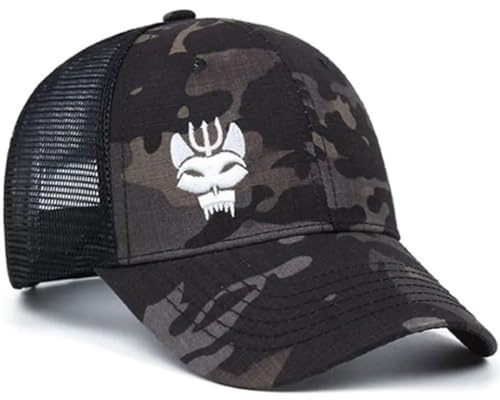 RALSPEC Schwarze Multicam-Camouflage US Navy Seal Team Six Baseballkappe Meshback/Snapback Tactical Seals Trident Airsoft-Mütze