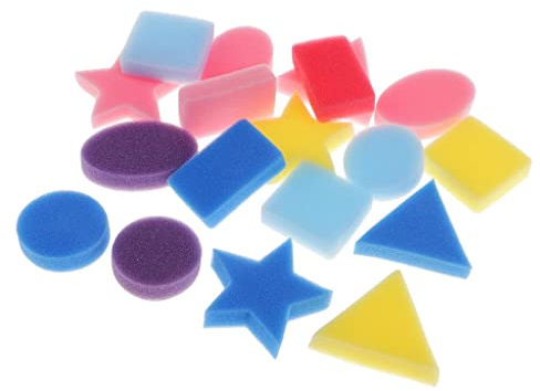 Nishiyuenyi 18 Esponjas para Pintar con Formas Geométricas Variadas para Niños Pequeños.