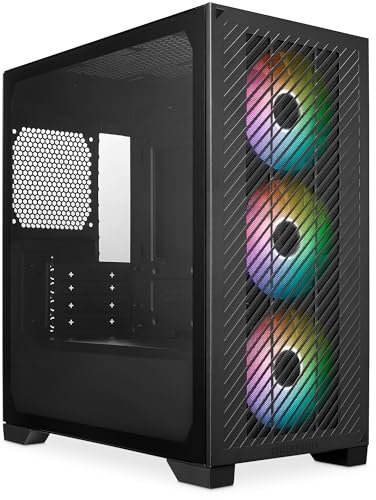 Cooler Master Elite 301 - Mini-Tower (Micro-ATX, ITX), 3 x 120mm ARGB intagsfläktar (1200 RPM), Stöder upp till 280mm radiator eller 365mm GPU, Ventilerad PSU-hölje, USB 3.2 Gen1 Type-C
