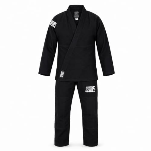 Choke&Chill BJJ Jiu Jitsu Einsteiger Anzug Gi - Schwarz
