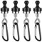 SHACHENH 4 Stück Magnethaken Extra Stark, Magnethaken Camping Magnet Haken, Schwarz Magnet mit Haken, Magnetische Haken mit Karabiner, Magnethalterung für Camping Garage Küche Büro Badezimmer
