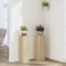 Homgoday Soporte para plantas, 2 unidades, soporte para flores, columna decorativa para plantas, taburete para flores, mesa para macetas, mesa de pedidos, roble Sonoma, 17 x 17 x 60 cm, material de