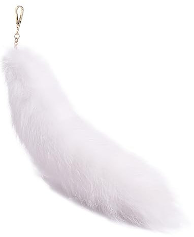 Weihnachten Fuchsschwanz Anhänger Keychain Fox tail Schlüsselring, Weich Flaumig Oversize 40cm Fell Schwanz Tasche Zusätze Schlüsselketten Anhänger Handtasche Dekoration (O,40cm)