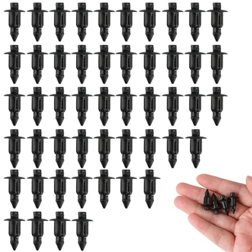50 Stück 6mm Schwarz Kunststoffspreiznieten,Auto-Türverkleidung Clips,Spreiznieten Ersatz für Honda,Yamaha,Suzuki,Kawasaki,Universal Clips für Auto-Zierleisten,Kunststoff-Nieten Türverkleidung