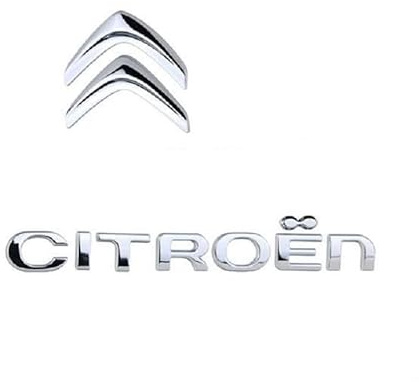 SAHODIYI Coche Emblema para Citroen Berlingo 2018-2023,Insignia Logotipo Capó Delantero O Puerta del Maletero Pegatinas Logo Accesorios Coche,A