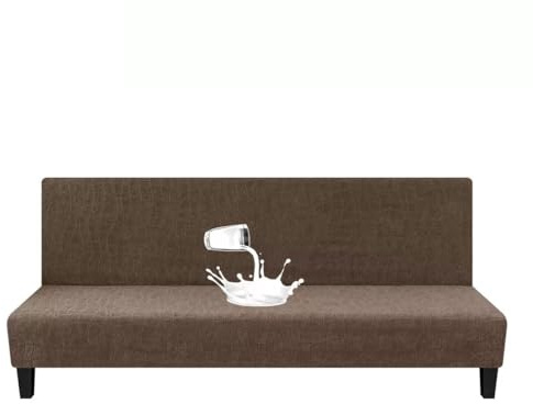 Copri Divano Senza Bracciolo Impermeabile Fodera Per Futon Copridivano 3/4/2 Posti Senza Braccioli, Elasticizzato Universale, Fodera Per Divano Pieghevole, Coperture Divano Clic Clac AntiGraffio(E)